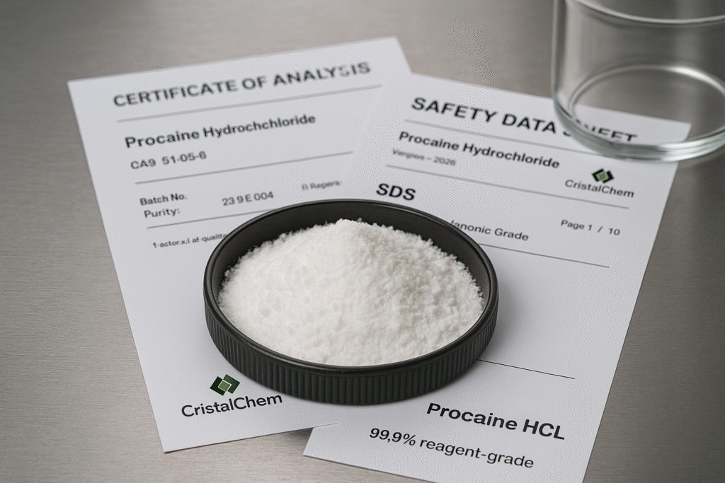 CristalChem Procaine HCl 99.9% reagent-grade powder